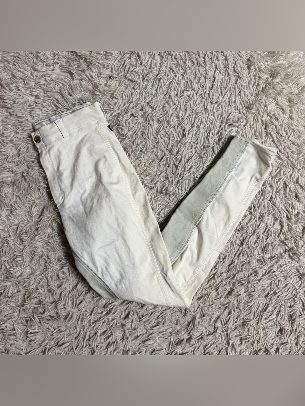 Women’s Size 24R White Kentucky Full Seat Horseback Riding Breeches. Good Cond.